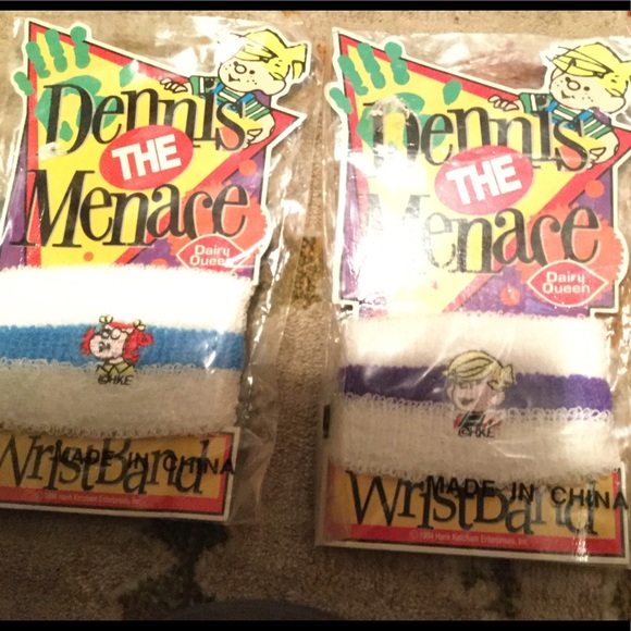 Dennis THE Menace VINTAGE DAIRY QUEEN Terry Cloth Wristbands  '94 & MARGARET - Picture 4 of 16